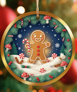 Alternative view of Woodland Gingerbread Ornament – Sweet Winter Whimsy Christmas Decor