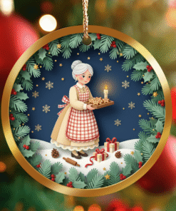 Alternative view of Woodland Mrs. Claus Ornament – Hearthlight Holiday Keepsake