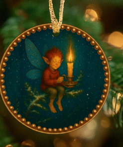 The Candle Pixie – Winter Fairy Ornament | Keeper of Solstice Light