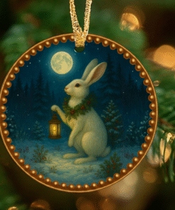 The Moonlit Hare – Solstice Ornament | Spirit of Renewal and Moonlight
