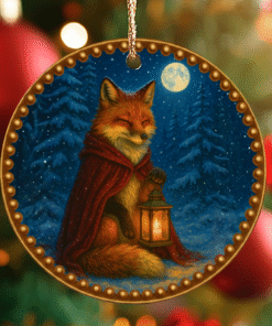 The Lantern Fox – Woodland Yule Ornament | Spirit of Guidance and Kindness