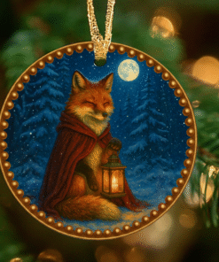 Alternative view of The Lantern Fox – Woodland Yule Ornament | Spirit of Guidance and Kindness