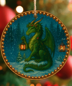 The Evergreen Dragon – Yule Ornament | Guardian of Winter’s Light
